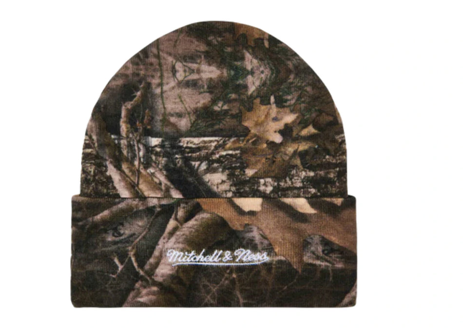 Supreme Mitchell & Ness NCAA Beanie Woodland Camo