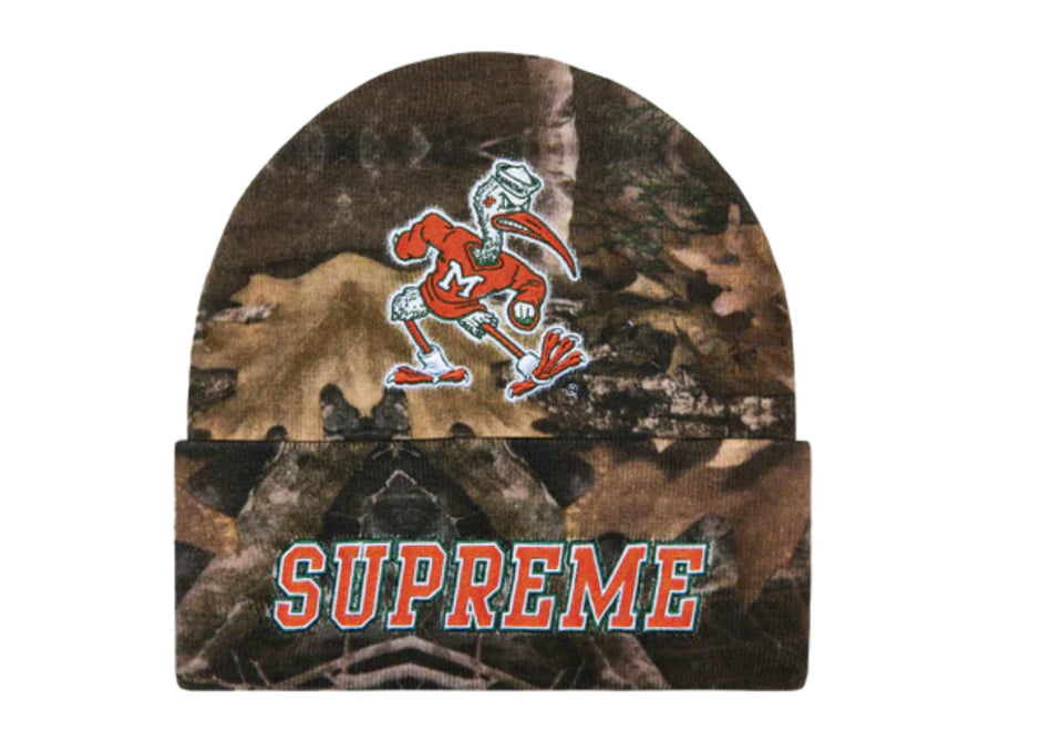 Supreme Mitchell & Ness NCAA Beanie Woodland Camo