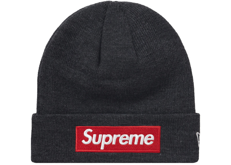 Bonnet Supreme New Era Box Logo (FW21) Gris anthracite