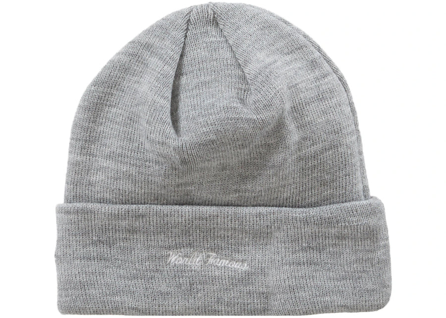 Bonnet Supreme New Era Box Logo (FW23) Gris chiné