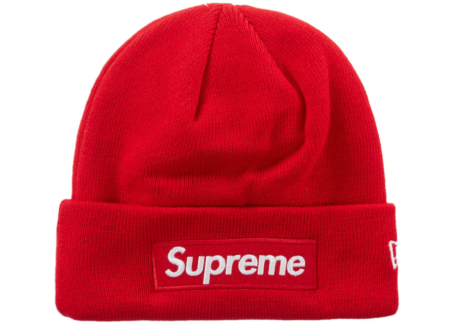 Bonnet Supreme New Era Box Logo (FW23) Rouge