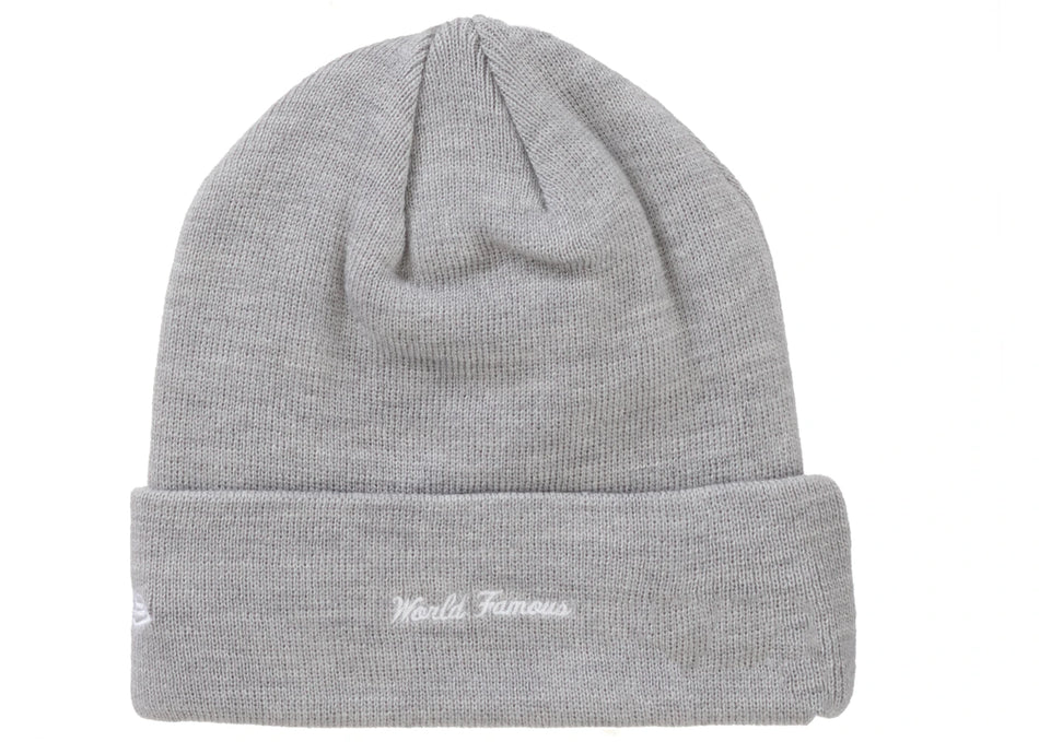 Supreme New Era Box Logo Beanie (FW24) Heather Grey