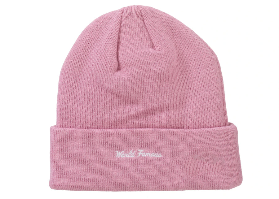 Bonnet Supreme New Era Box Logo (FW24) Rose poudré