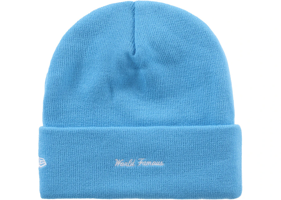 Supreme New Era Box Logo Beanie (FW25) Cyan