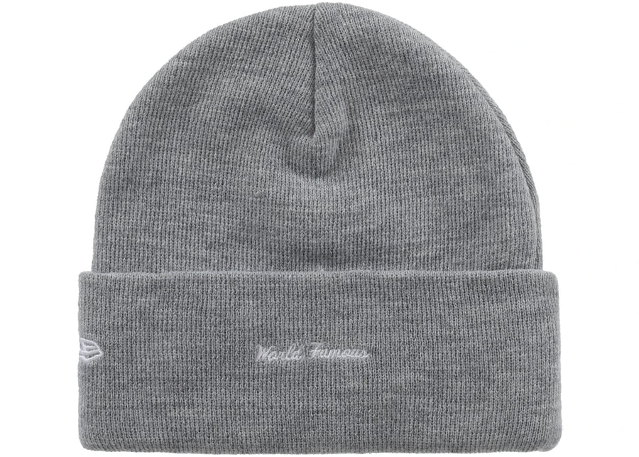 Bonnet Supreme New Era Box Logo (FW25) Gris chiné
