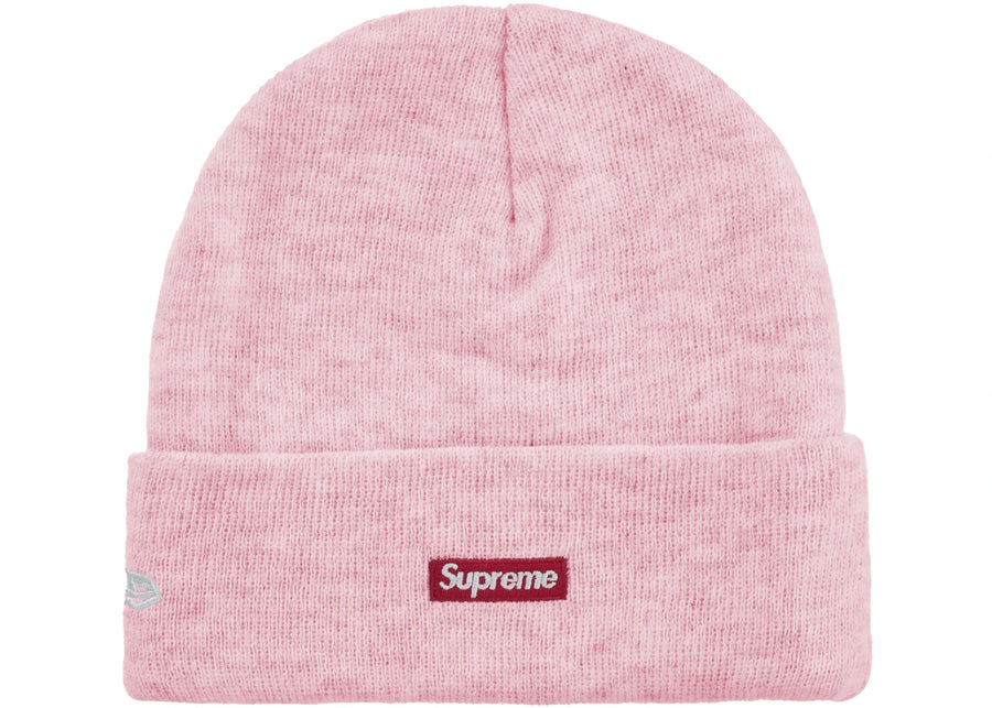 Supreme New Era Classic Logo Shop Beanie Light Pink