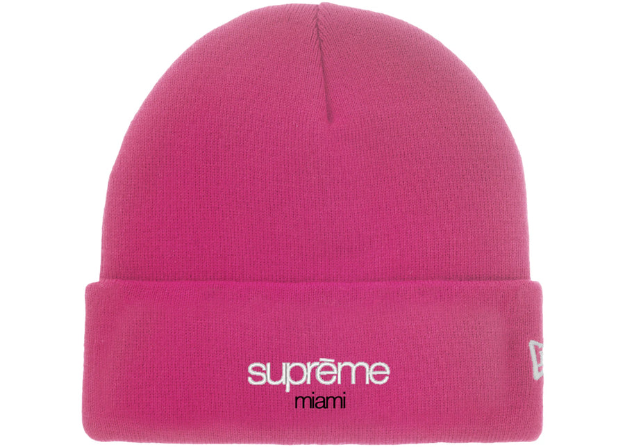 Bonnet rose Supreme New Era Classic Logo Shop