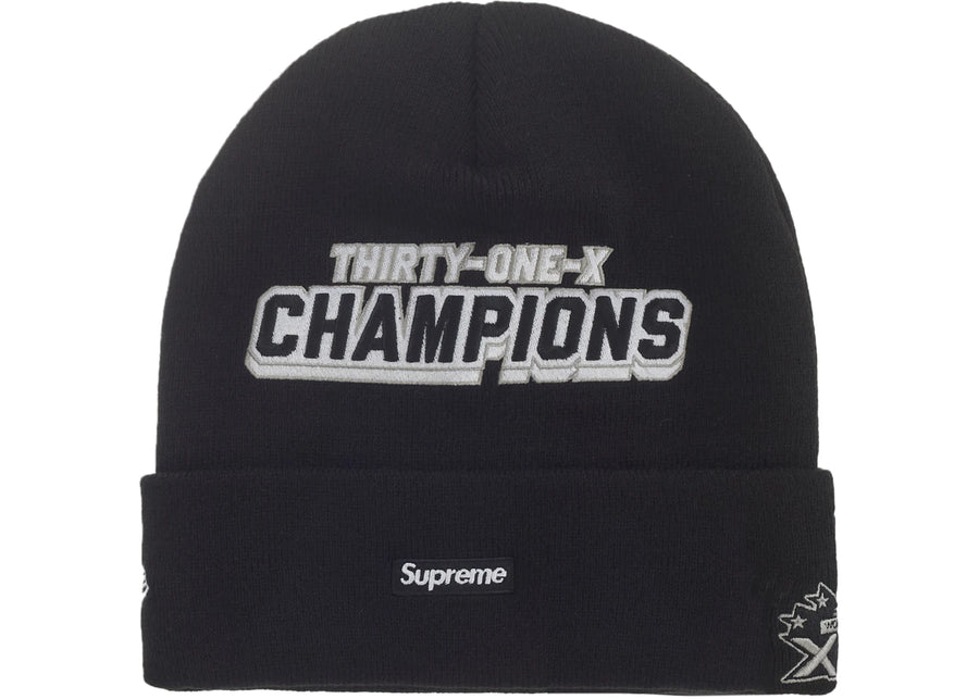 Supreme New Era Football Beanie Black