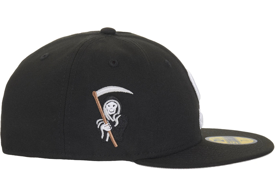 Supreme New Era Reaper S Logo 59Fifty Fitted Hat Black