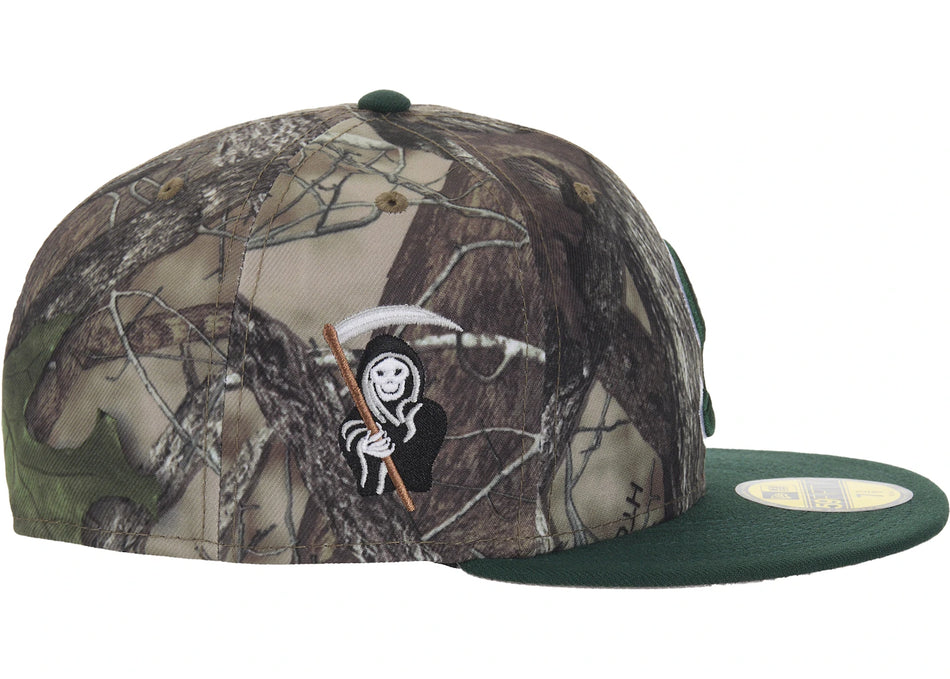 Supreme New Era Reaper S Logo 59Fifty Fitted Hat Woodland Camo