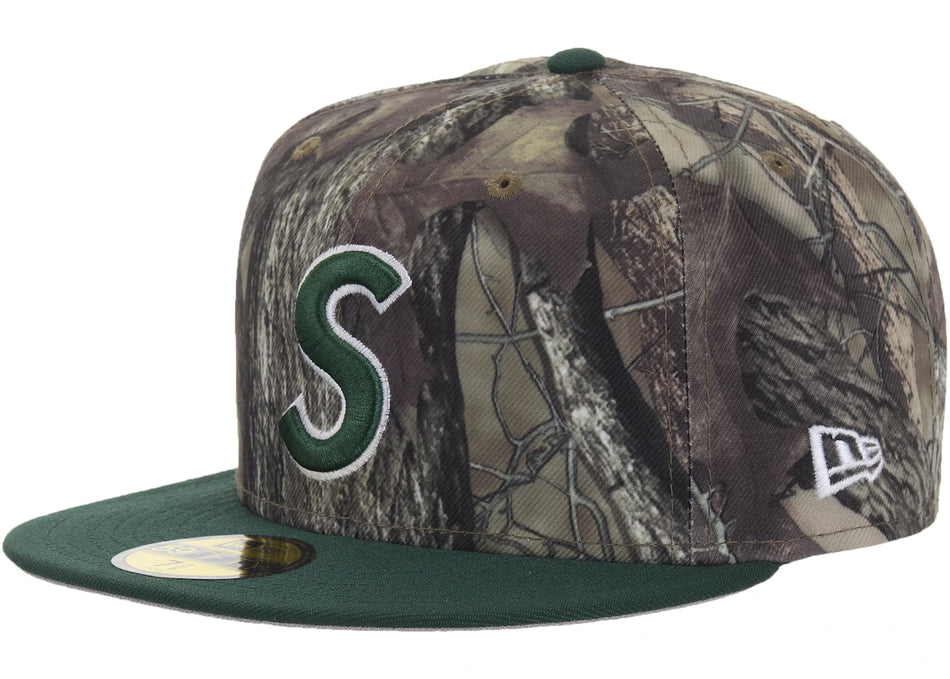 Supreme New Era Reaper S Logo 59Fifty Fitted Hat Woodland Camo