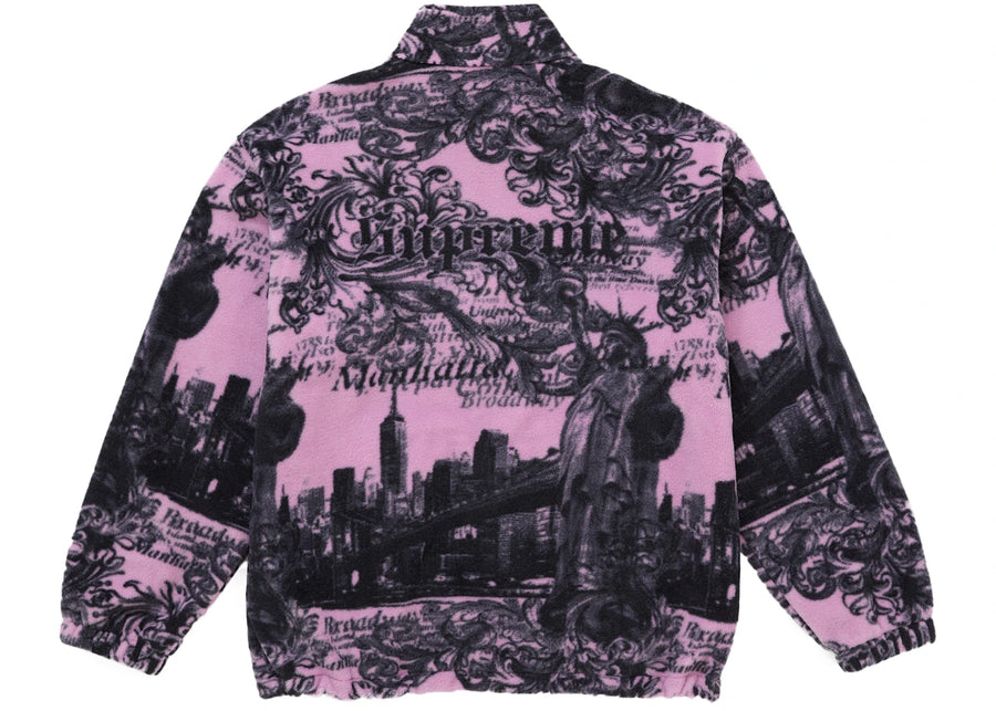 Supreme New York Fleece Jacket Pink