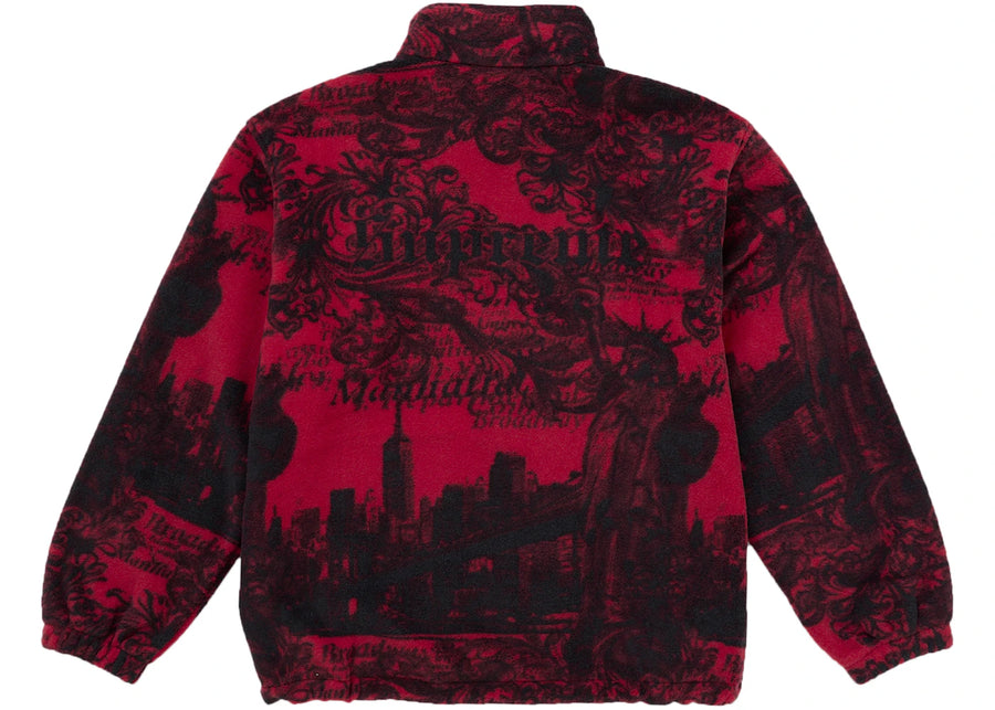 Supreme New York Fleece Jacket Red