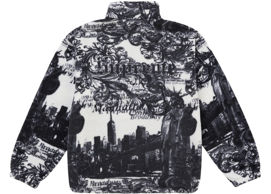 Supreme New York Fleece Jacket White