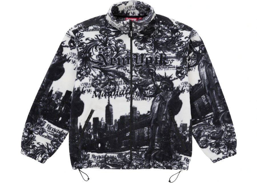 Supreme New York Fleece Jacket White