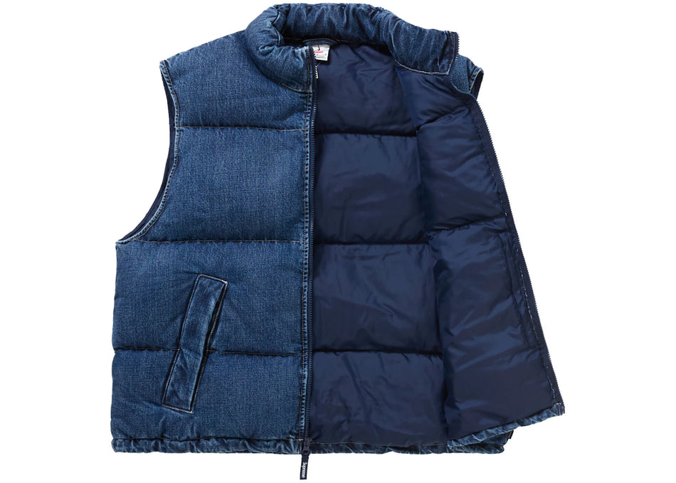 Supreme Nike Denim Puffer Vest Indigo