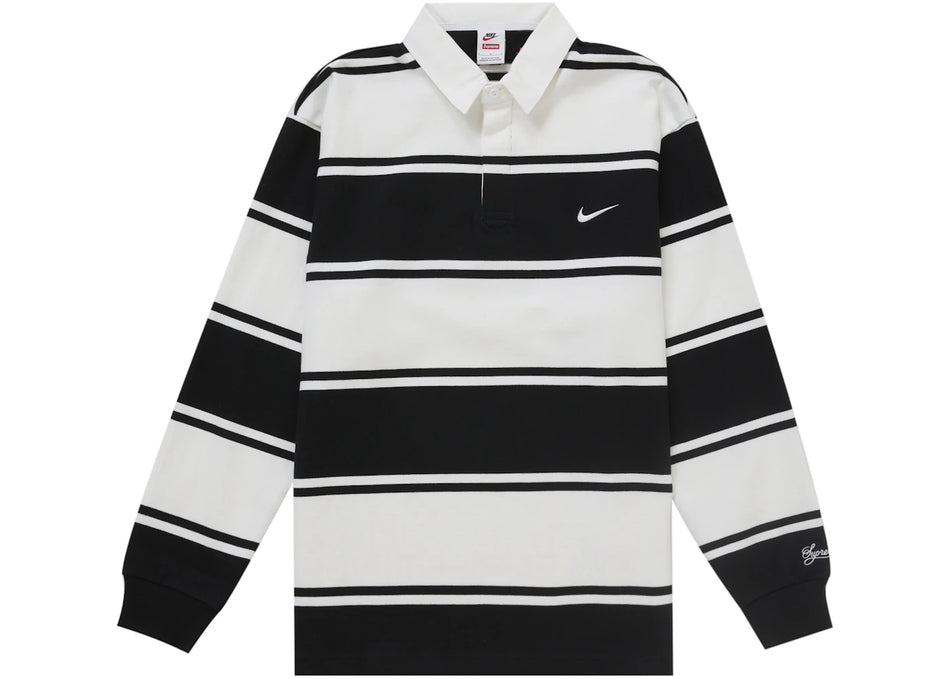 Supreme Nike Stripe Rugby Black