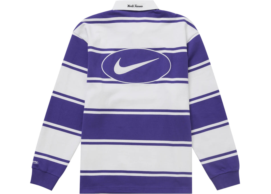 Supreme Nike Stripe Rugby Purple