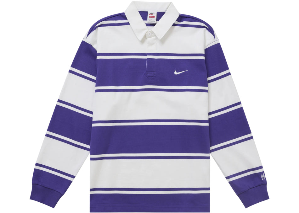 Supreme Nike Stripe Rugby Purple