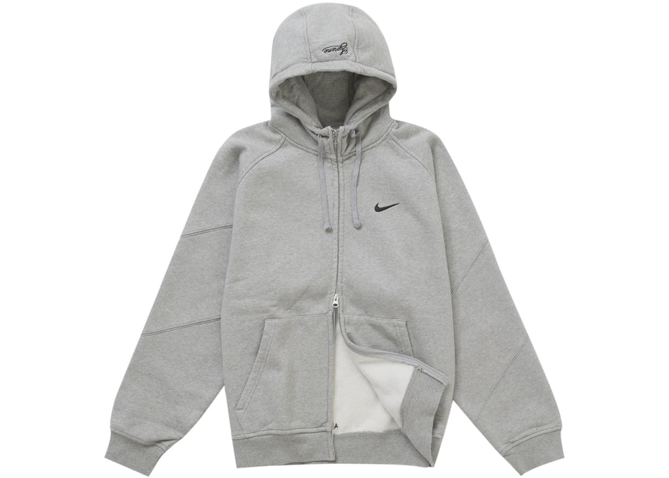 Supreme Nike Zip Up Hooded Sweatshirt Heather Grey