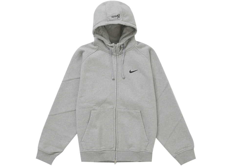 Supreme Nike Zip Up Hooded Sweatshirt Heather Grey