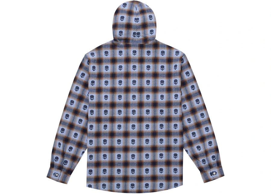 Supreme Number (N)ine Hooded Flannel Shirt Blue