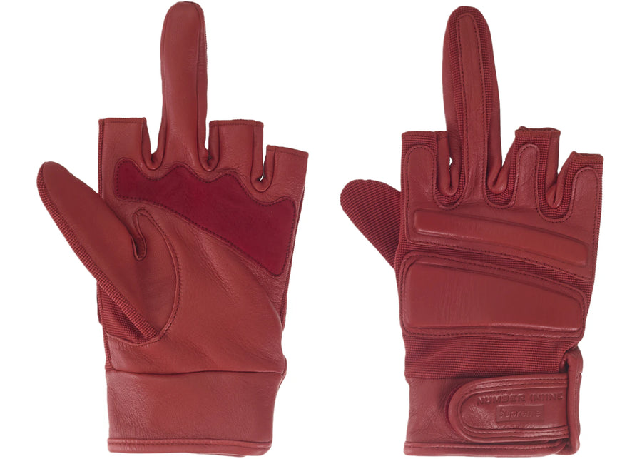 Supreme Number (N)ine Leather Gloves Red
