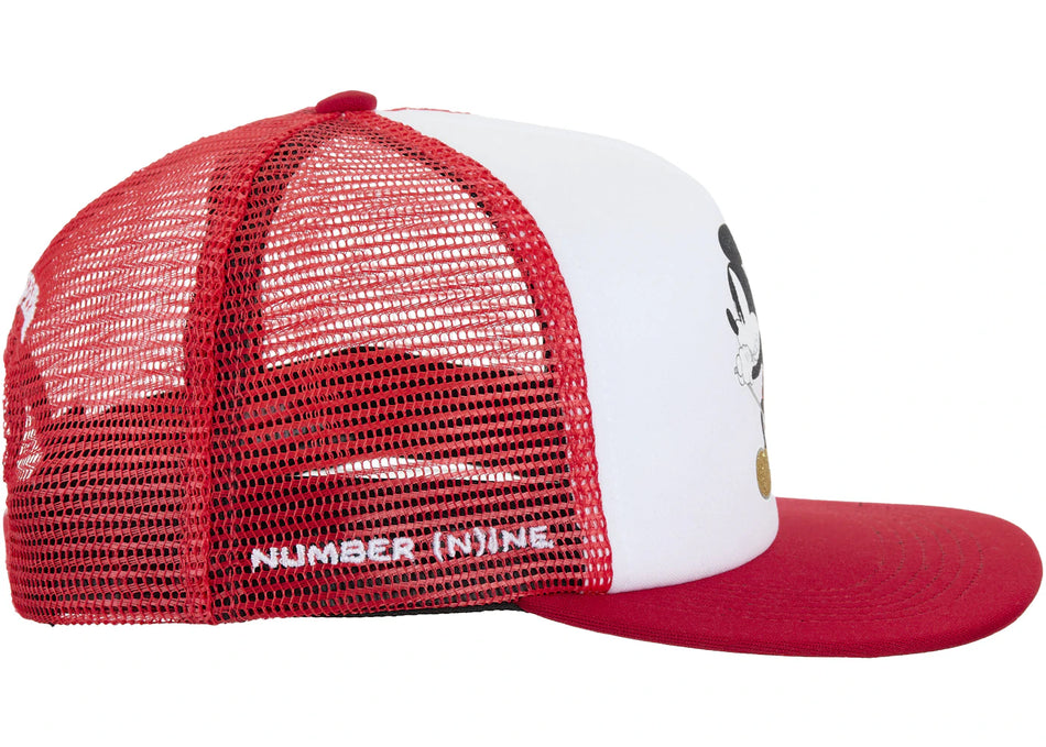 Supreme Number (N)ine Mickey Mesh Back 5-Panel Red