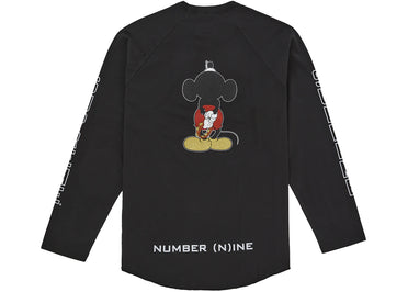 Supreme Number (N)ine Mickey Raglan L/S Top Black