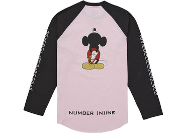 Supreme Number (N)ine Mickey Raglan L/S Top Pink