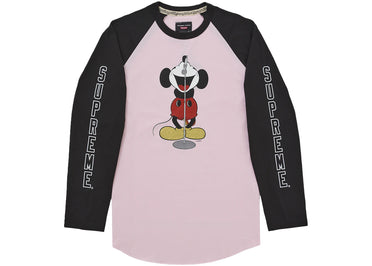 Supreme Number (N)ine Mickey Raglan L/S Top Pink