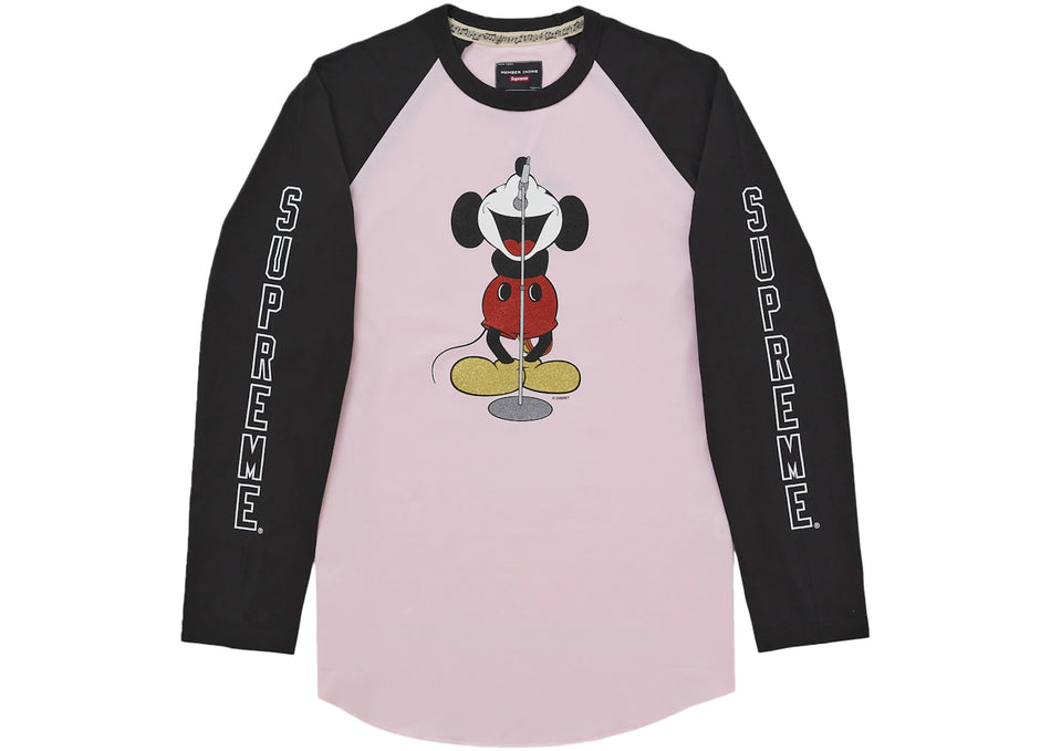 Supreme Number (N)ine Mickey Raglan L/S Top Pink