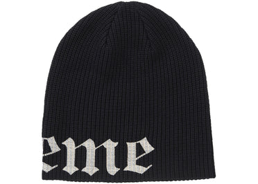 Supreme Old English Printed Beanie Black