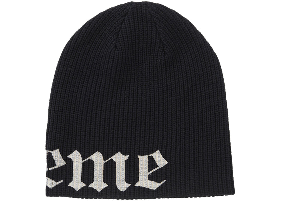 Supreme Old English Printed Beanie Black