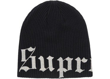 Supreme Old English Printed Beanie Black