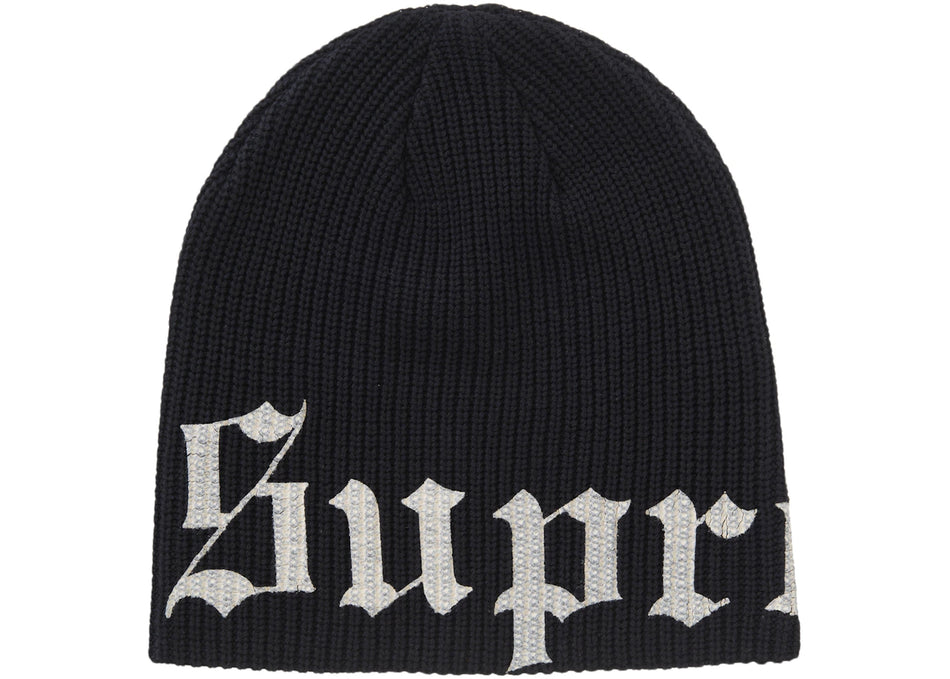 Supreme Old English Printed Beanie Black
