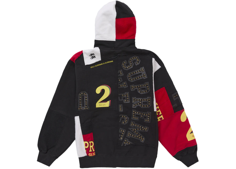 Supreme Patchwork Zip Up Hooded Sweatshirt (SS25) Black