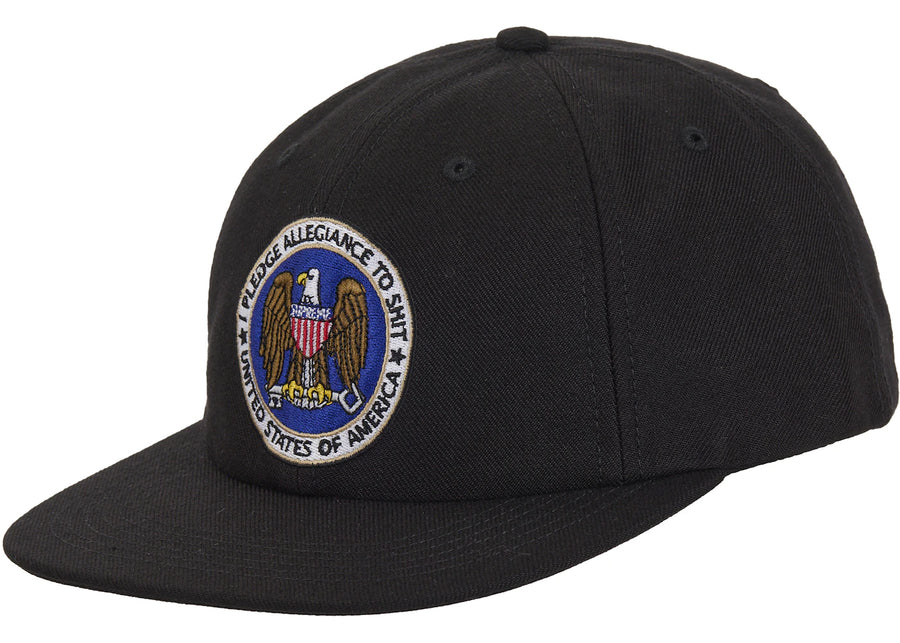 Supreme Pledge Allegiance 6-Panel Cap (FW25) Black