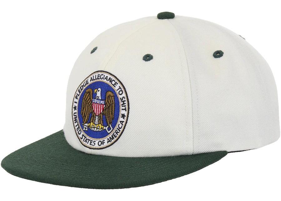 Casquette Supreme Pledge Allegiance 6 panneaux (FW25) Blanche