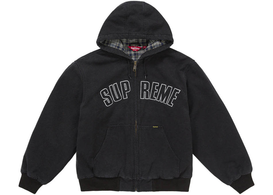 Supreme Reflective Arc Hooded Work Jacket Black
