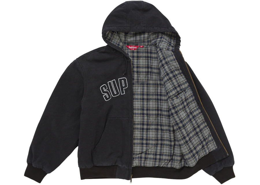 Supreme Reflective Arc Hooded Work Jacket Black