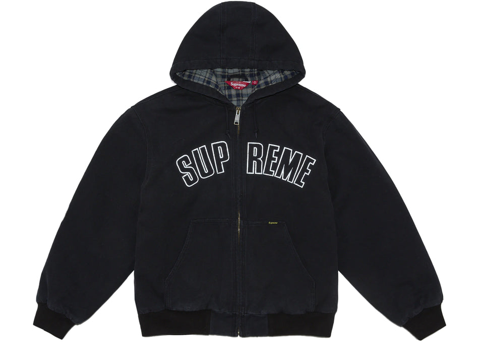 Supreme Reflective Arc Hooded Work Jacket Black