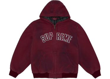 Supreme Reflective Arc Hooded Work Jacket Red