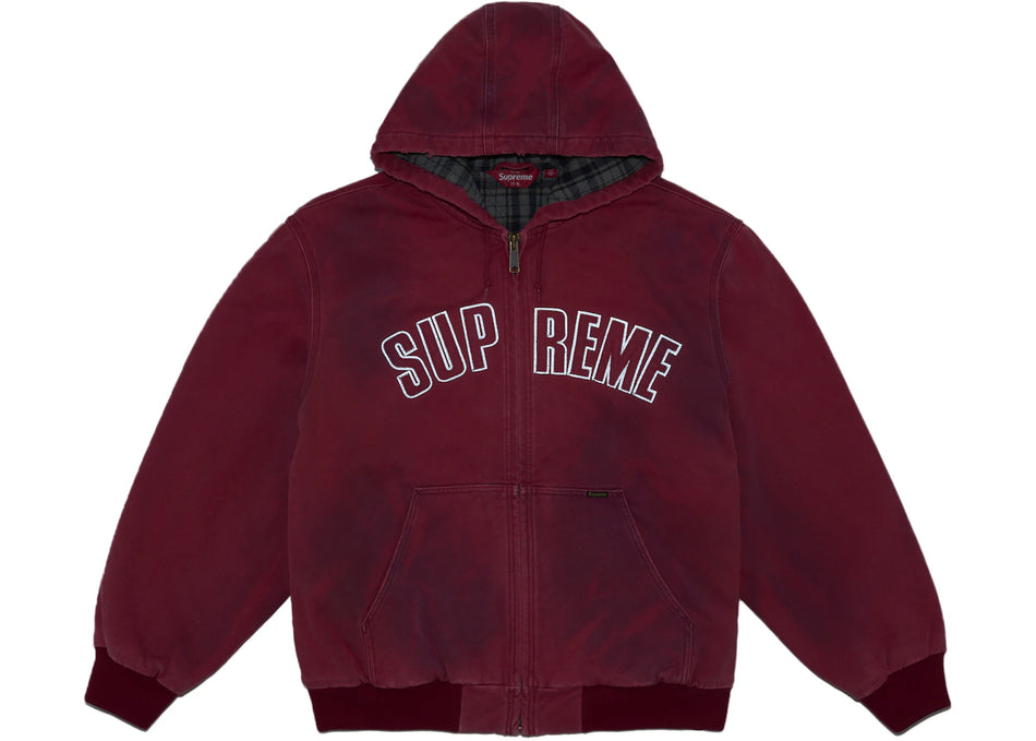 Supreme Reflective Arc Hooded Work Jacket Red