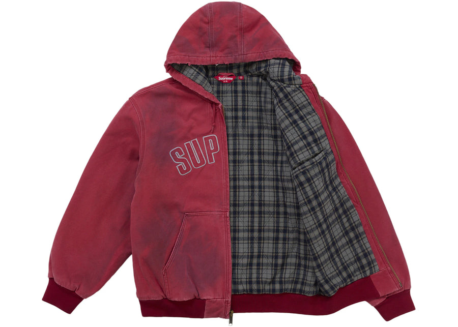 Supreme Reflective Arc Hooded Work Jacket Red