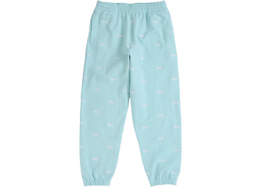 Supreme Repeat Script Sweatpants Light Blue
