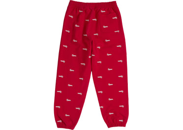 Supreme Repeat Script Sweatpant Red