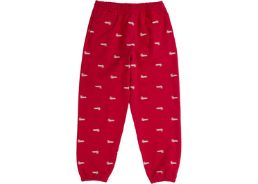 Supreme Repeat Script Sweatpant Red