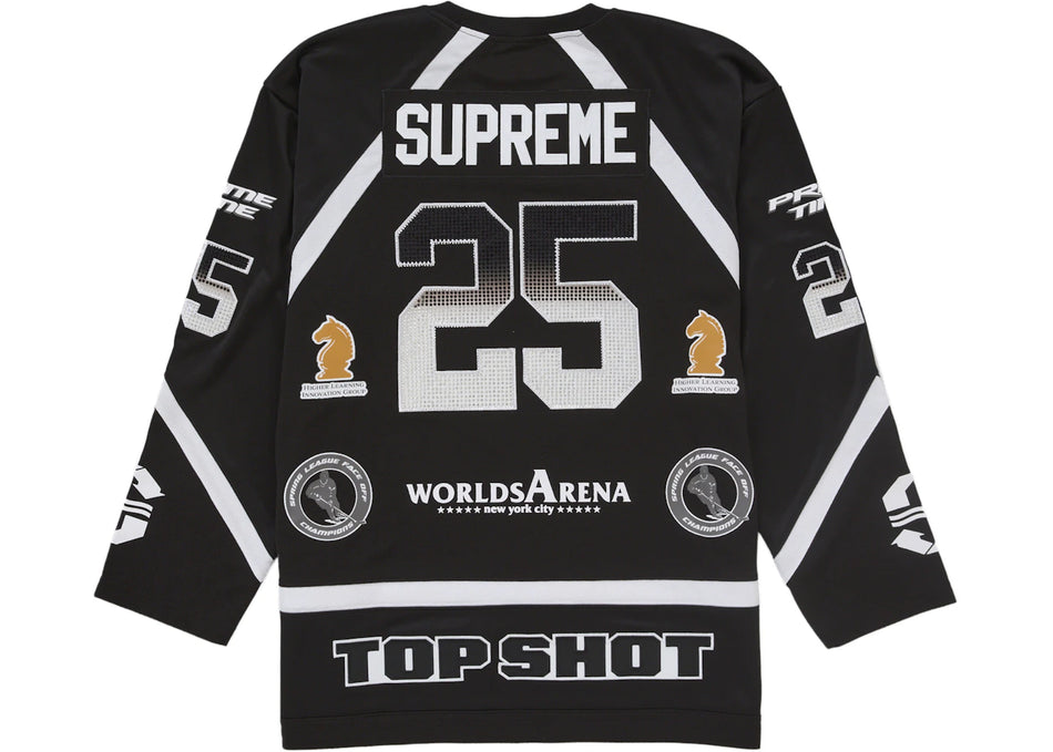Supreme Rhinestone Hockey Jersey Black
