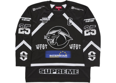 Supreme Rhinestone Hockey Jersey Black
